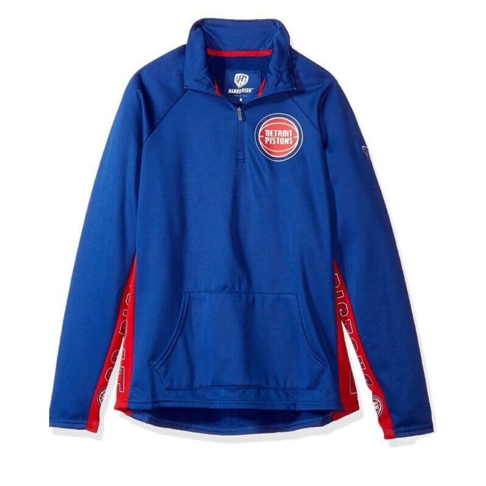 NBA Detroit Pistons Hands High Womens Size S MVP Quarter Zip Pullover Royal - Picture 7 of 7
